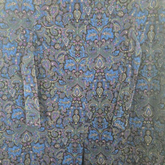 Laura Ashley Vintage 80s Corduroy Floral Jumpsuit Made in Ireland Rare Size L - Picture 8 of 11